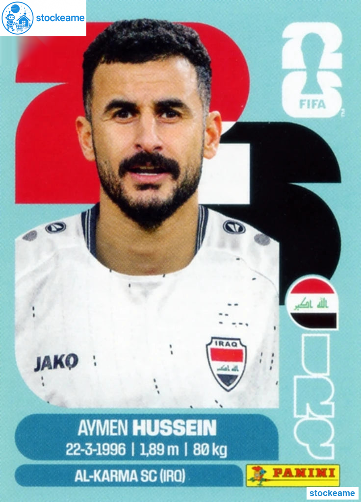 IRQ019 - Aymen Hussein | Iraq | Panini World Cup 2026 Base Sticker - Image 2