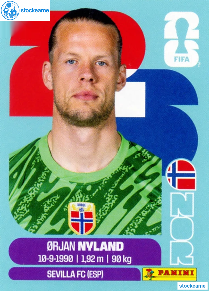 NOR002 - Orjan Nyland | Norway | Panini World Cup 2026 Base Sticker - Image 2