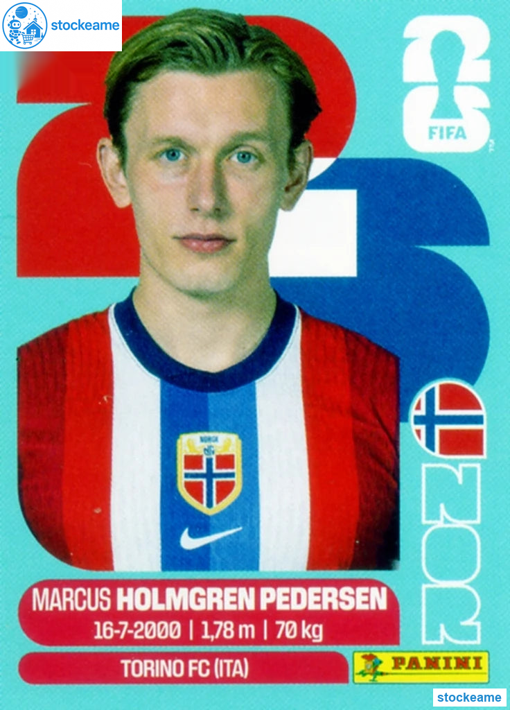 NOR006 - Marcus Holmgren Pedersen | Norway | Panini World Cup 2026 Base Sticker - Image 2