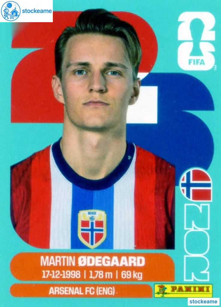 NOR010 - Martin Ødegaard | Norway | Panini World Cup 2026 Base Sticker - Image 2