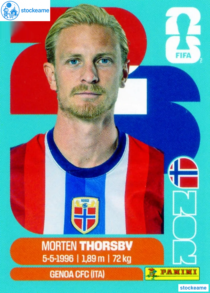 NOR009 - Morten Thorsby | Norway | Panini World Cup 2026 Base Sticker - Image 2