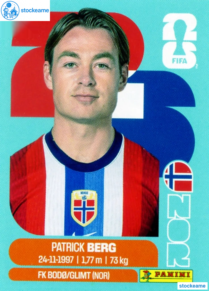 NOR014 - Patrick Berg | Norway | Panini World Cup 2026 Base Sticker - Image 2