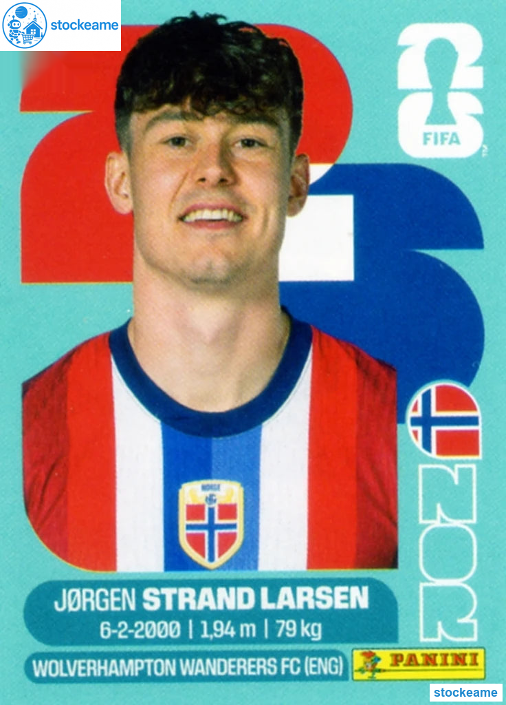 NOR018 - Jorgen Strand Larsen | Norway | Panini World Cup 2026 Base Sticker - Image 2