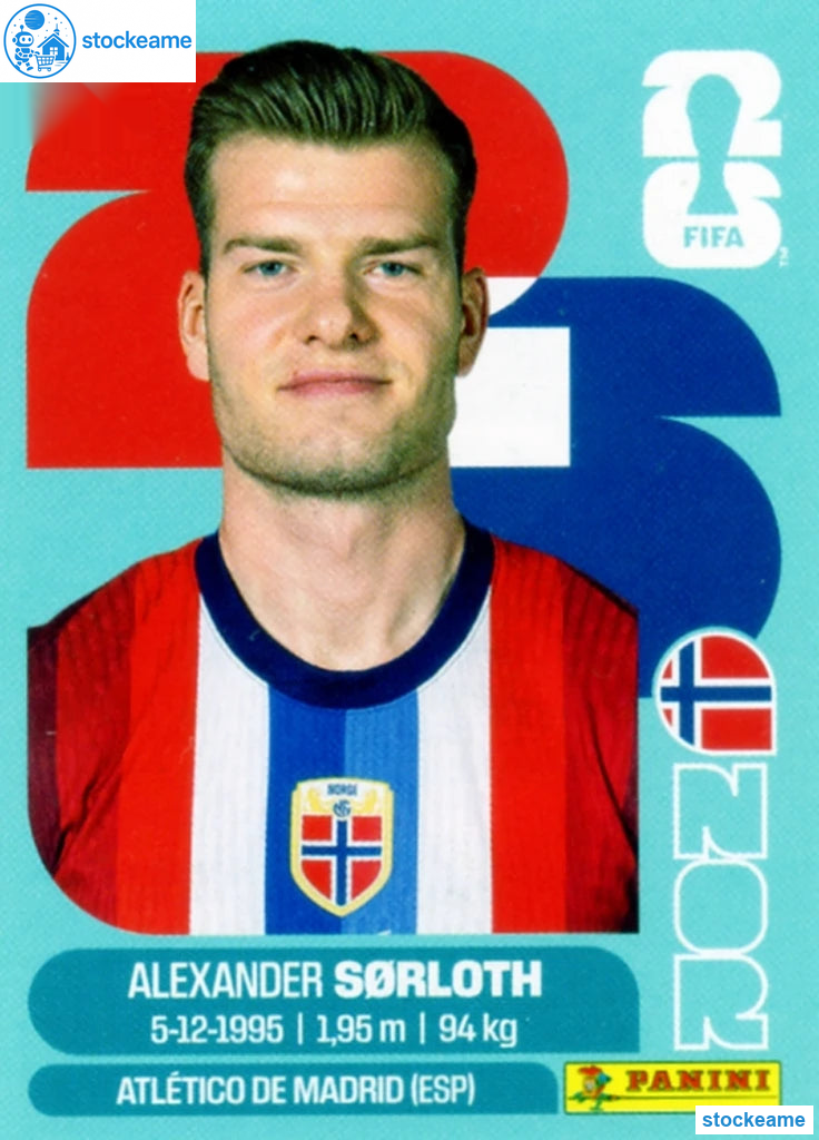 NOR016 - Alexander Sørloth | Norway | Panini World Cup 2026 Base Sticker - Image 2