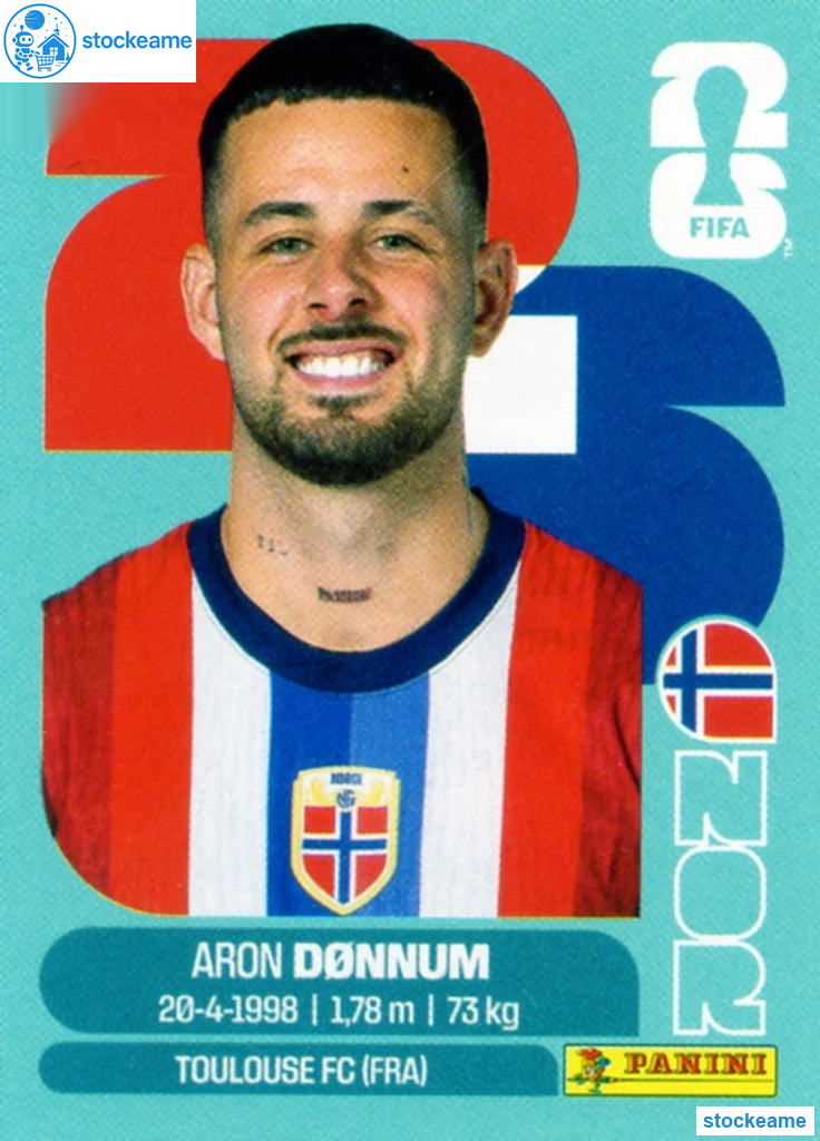 NOR017 - Aron Dønnum | Norway | Panini World Cup 2026 Base Sticker - Image 2