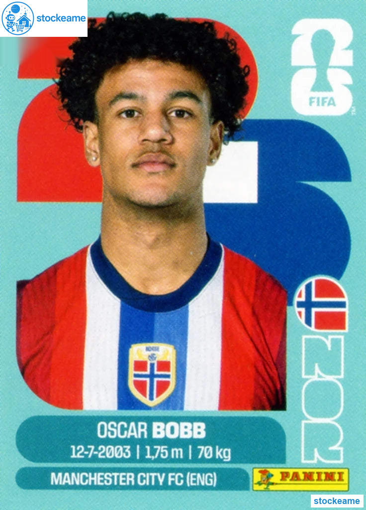 NOR020 - Oscar Bobb | Norway | Panini World Cup 2026 Base Sticker - Image 2