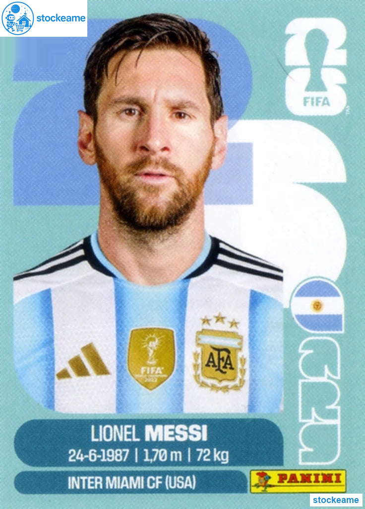 ARG017 - Lionel Messi | Argentina | Panini World Cup 2026 Base Sticker - Image 2