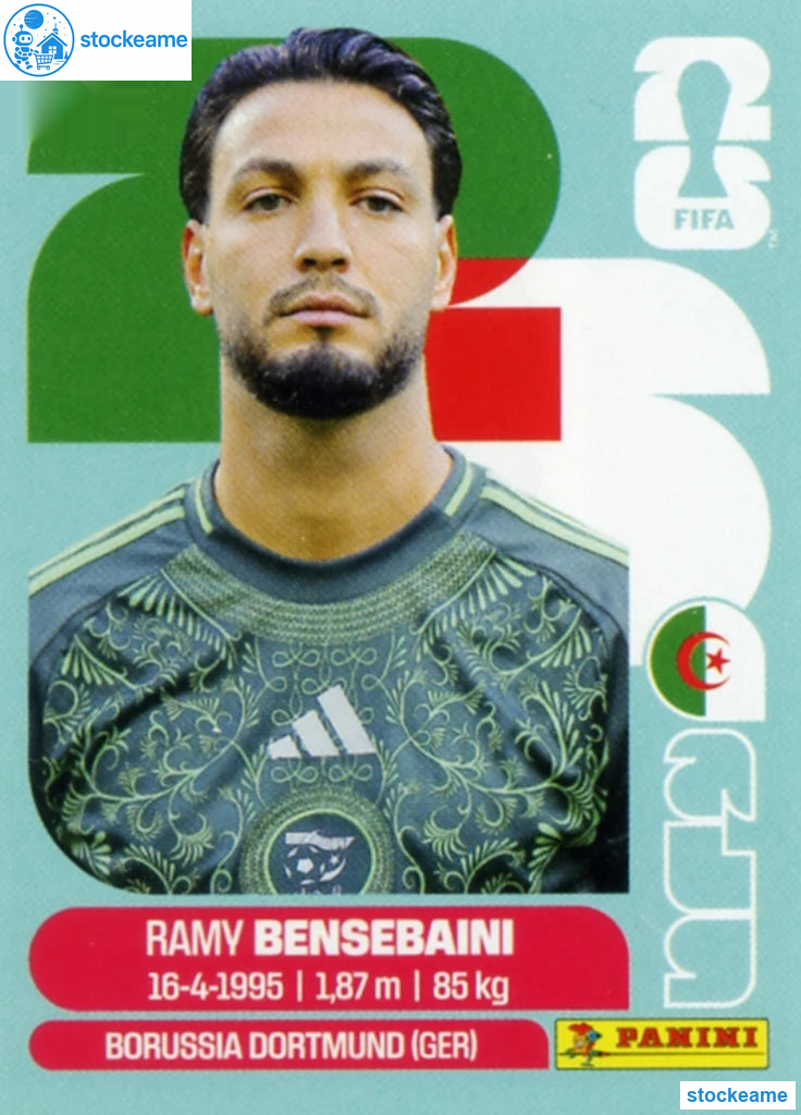 ALG003 - Ramy Bensebaini | Algeria | Panini World Cup 2026 Base Sticker - Image 2