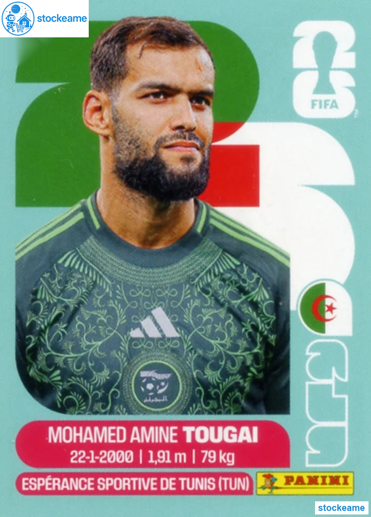 ALG006 - Mohamed Amine Tougai | Algeria | Panini World Cup 2026 Base Sticker - Image 2