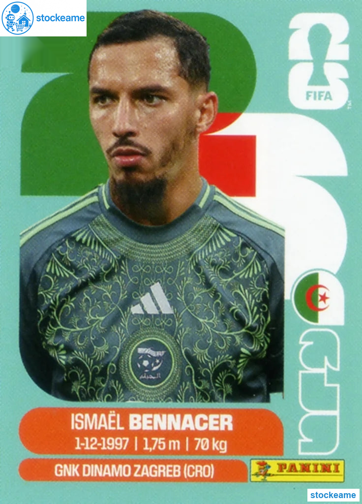ALG008 - Ismael Bennacer | Algeria | Panini World Cup 2026 Base Sticker - Image 2