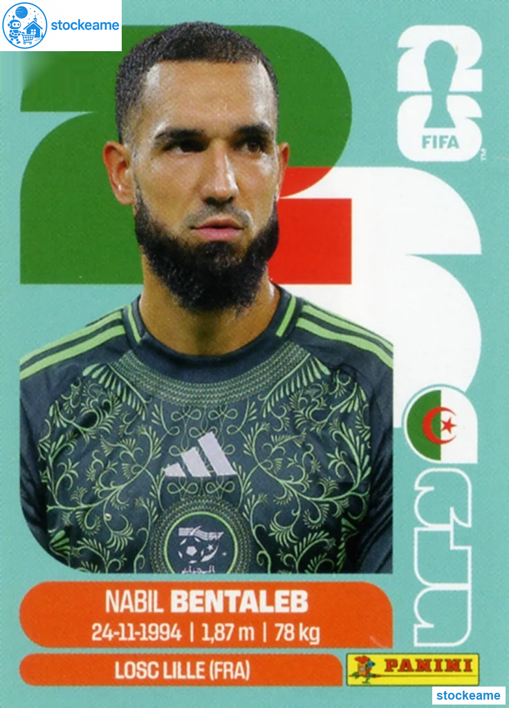 ALG012 - Nabil Bentalab | Algeria | Panini World Cup 2026 Base Sticker - Image 2