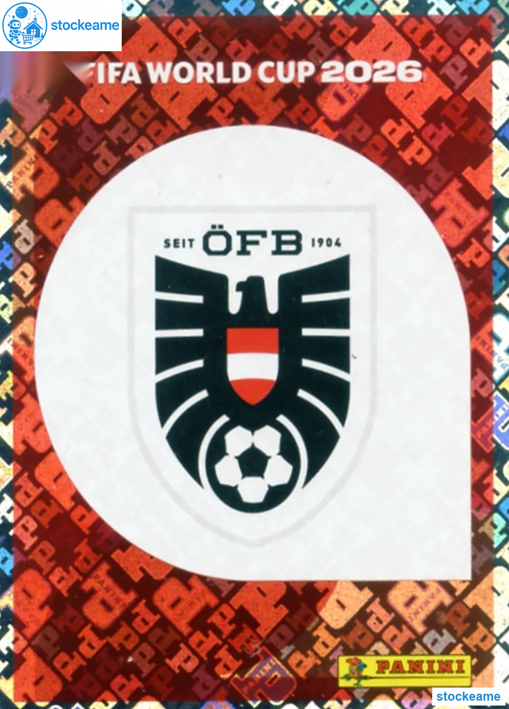 AUT001 - Emblem | Austria | Panini World Cup 2026 Foil Sticker - Image 2