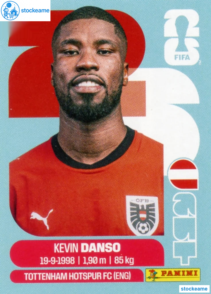 AUT005 - Kevin Danso | Austria | Panini World Cup 2026 Base Sticker - Image 2