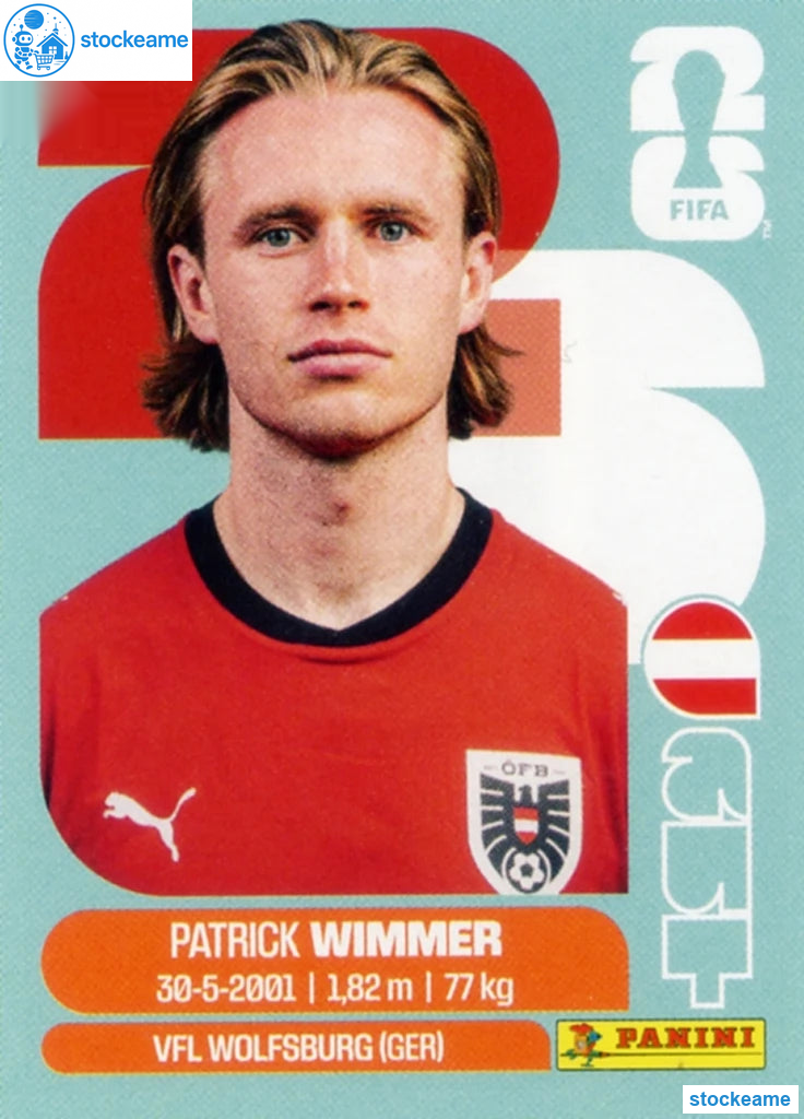 AUT017 - Patrick Wimmer | Austria | Panini World Cup 2026 Base Sticker - Image 2