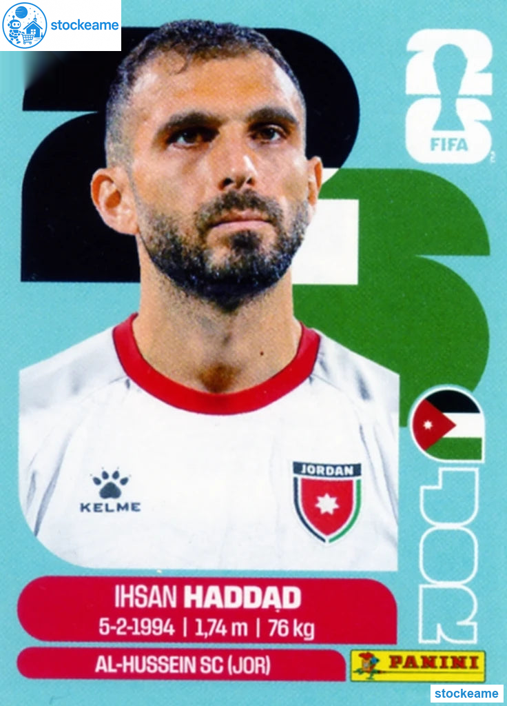 JOR003 - Ihsan Haddad | Jordan | Panini World Cup 2026 Base Sticker - Image 2