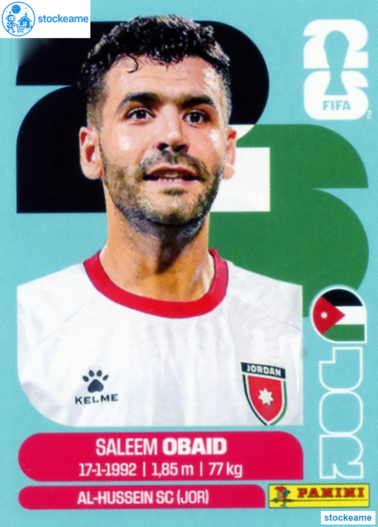 JOR007 - Saleem Obaid | Jordan | Panini World Cup 2026 Base Sticker - Image 2