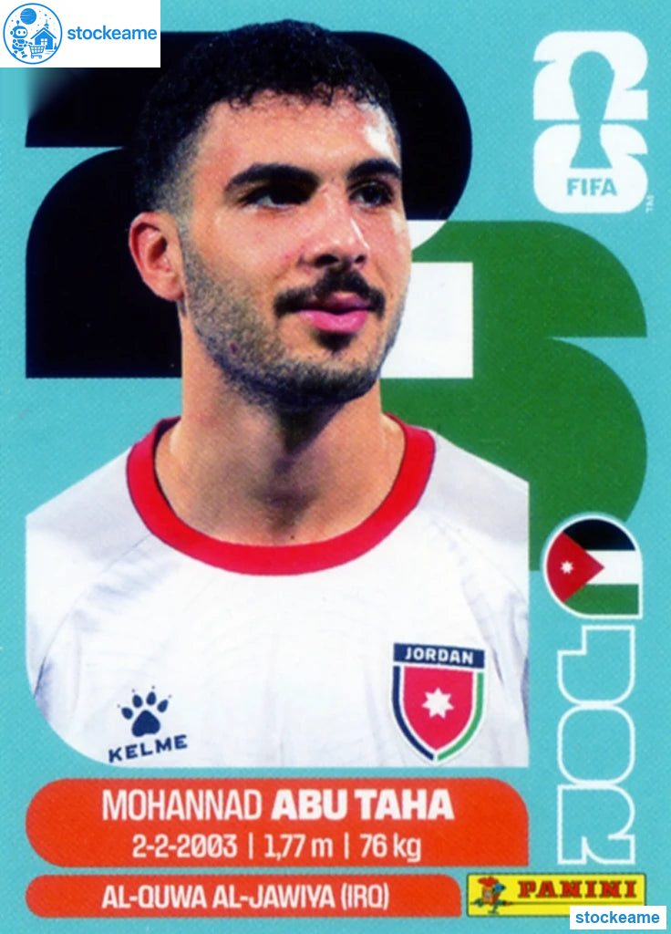 JOR012 - Mohannad Abu Taha | Jordan | Panini World Cup 2026 Base Sticker - Image 2