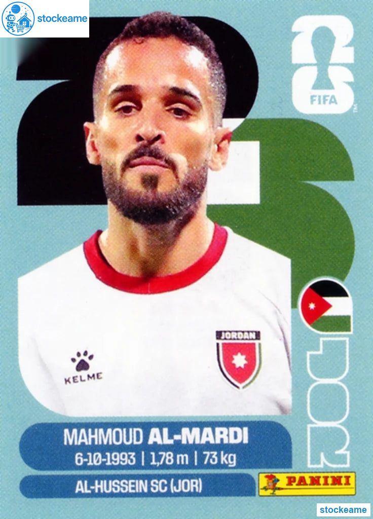 JOR017 - Mahmoud Al-Mardi | Jordan | Panini World Cup 2026 Base Sticker - Image 2