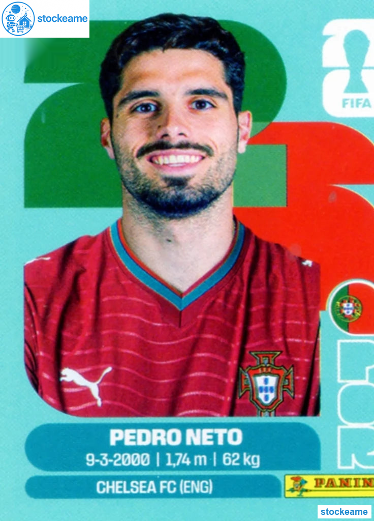 POR019 - Pedro Neto | Portugal | Panini World Cup 2026 Base Sticker - Image 2