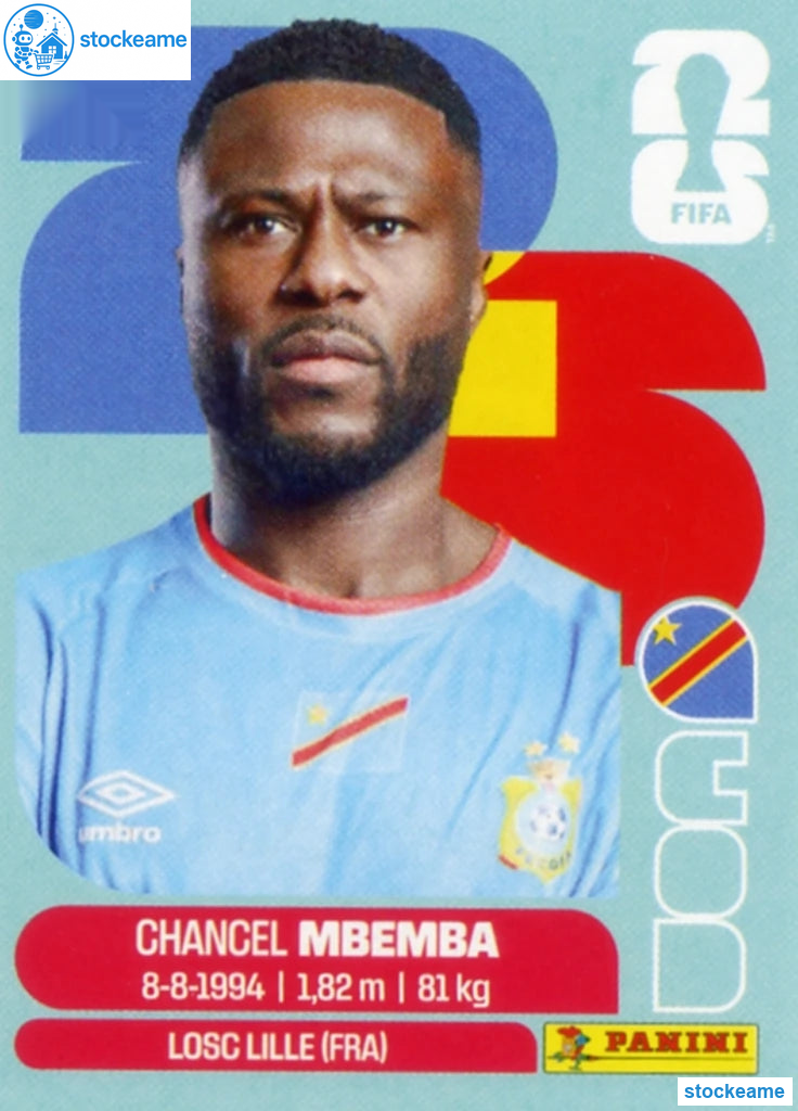 COD006 - Chancel Mbemba | DR Congo | Panini World Cup 2026 Base Sticker - Image 2
