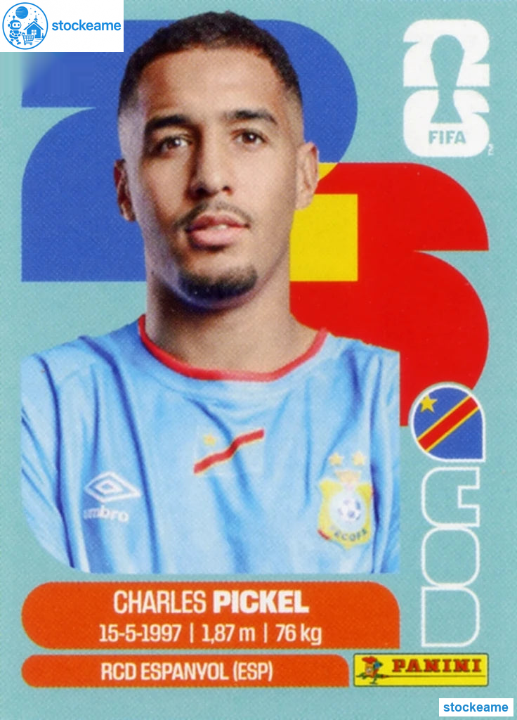 COD008 - Charles Pickel | DR Congo | Panini World Cup 2026 Base Sticker - Image 2