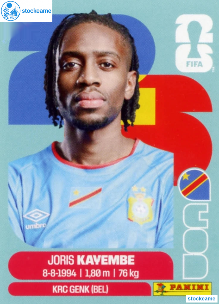 COD007 - Joris Kayembe | DR Congo | Panini World Cup 2026 Base Sticker - Image 2