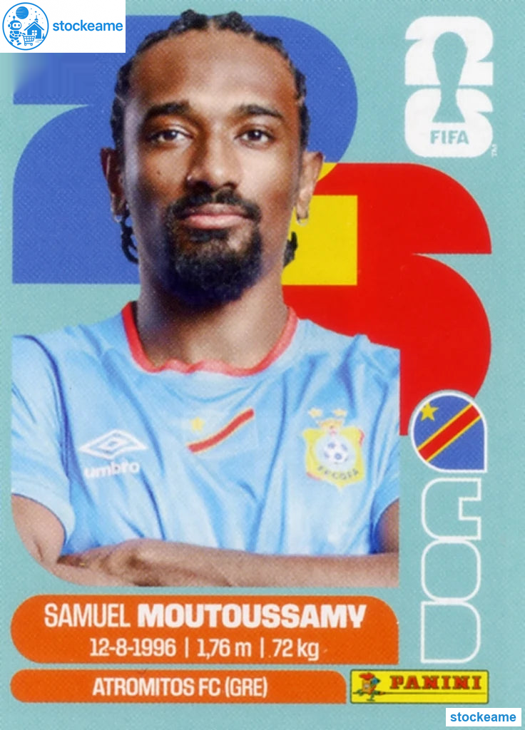 COD011 - Samuel Moutoussamy | DR Congo | Panini World Cup 2026 Base Sticker - Image 2