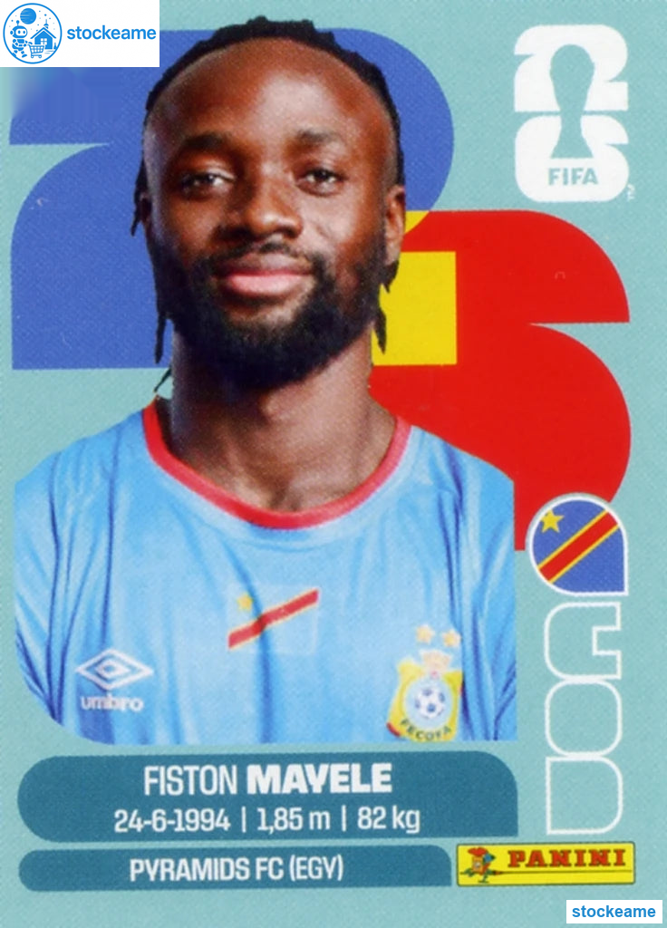 COD018 - Fiston Mayele | DR Congo | Panini World Cup 2026 Base Sticker - Image 2