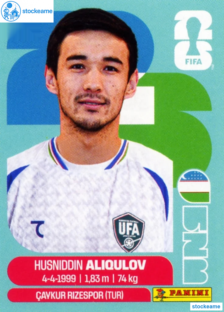 UZB006 - Husniddin Aliqulov | Uzbekistan | Panini World Cup 2026 Base Sticker - Image 2