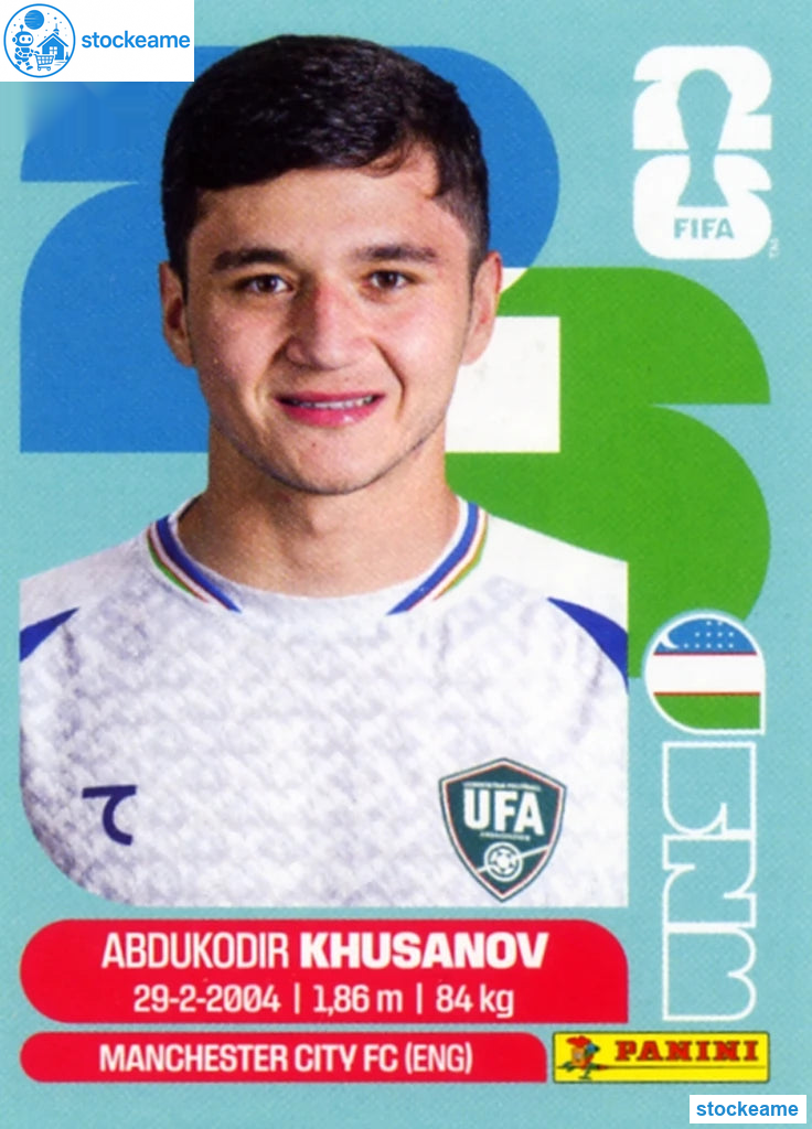 UZB009 - Abdukodir Khusanov | Uzbekistan | Panini World Cup 2026 Base Sticker - Image 2