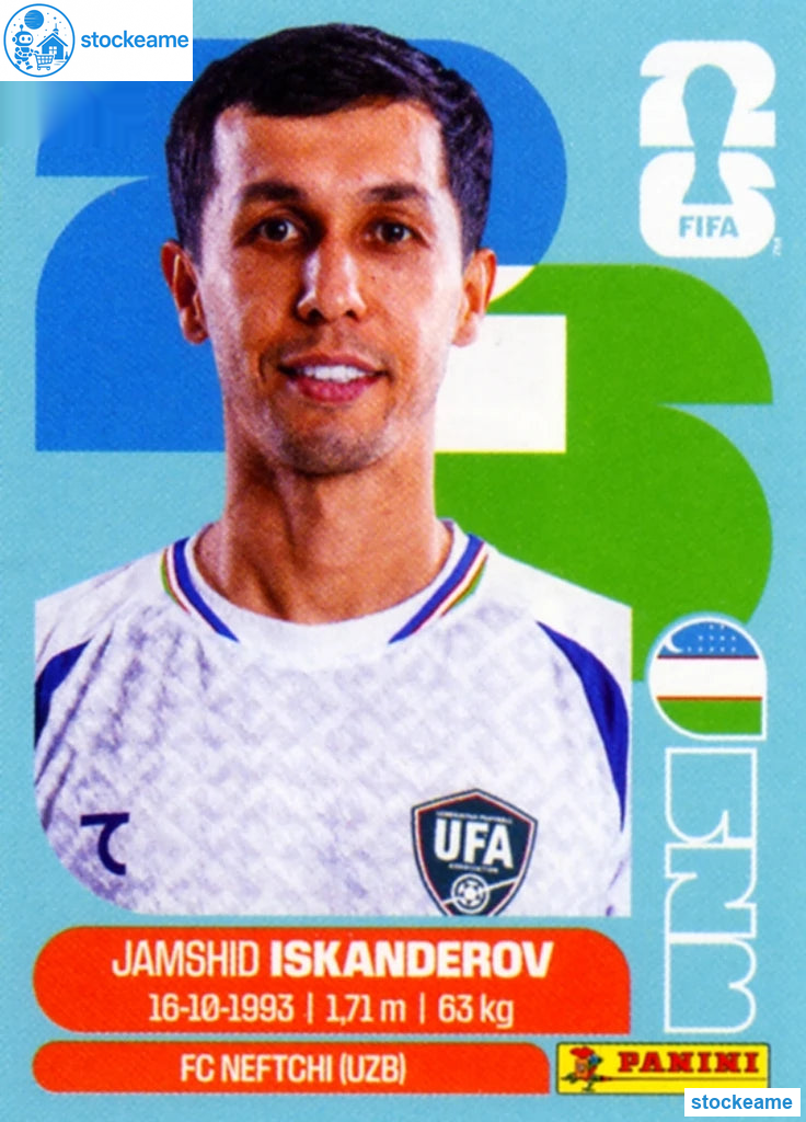 UZB012 - Jamshid Iskanderov | Uzbekistan | Panini World Cup 2026 Base Sticker - Image 2