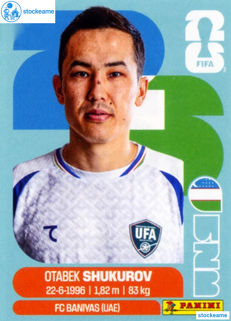 UZB011 - Otabek Shukurov | Uzbekistan | Panini World Cup 2026 Base Sticker - Image 2