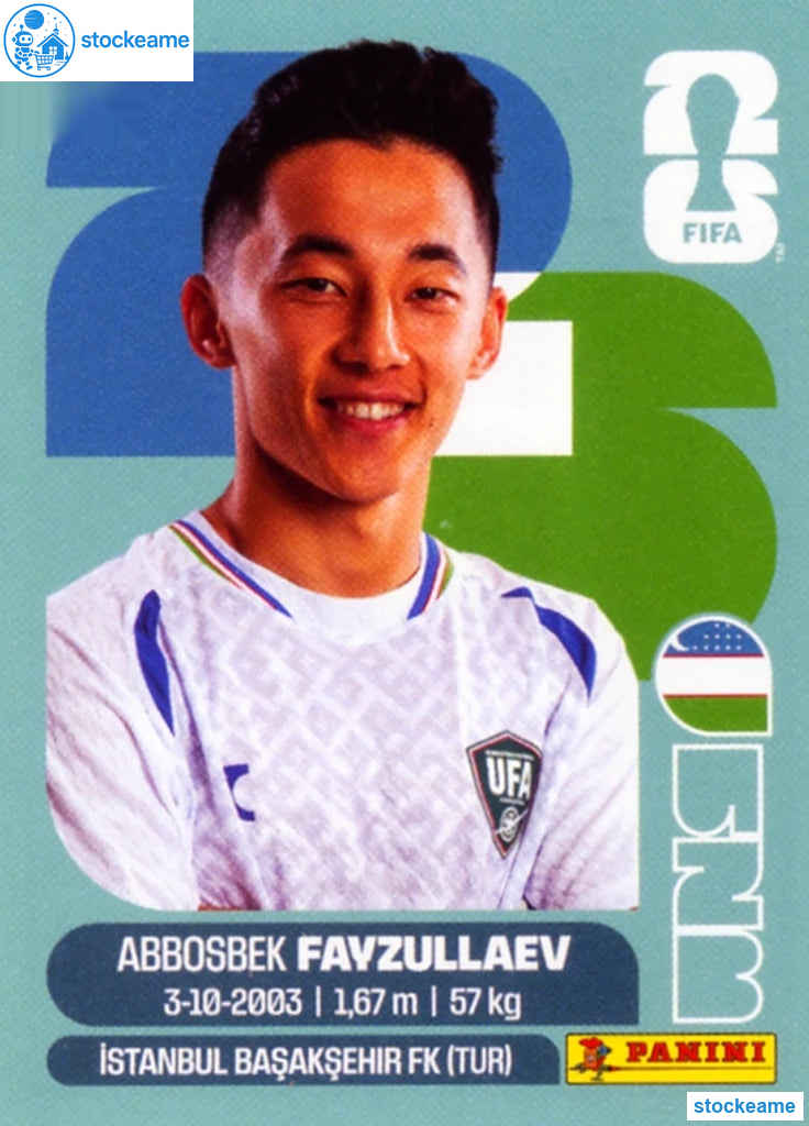 UZB020 - Abbosbek Fayzullaev | Uzbekistan | Panini World Cup 2026 Base Sticker - Image 2