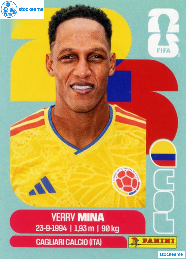 COL005 - Yerry Mina | Colombia | Panini World Cup 2026 Base Sticker - Image 2