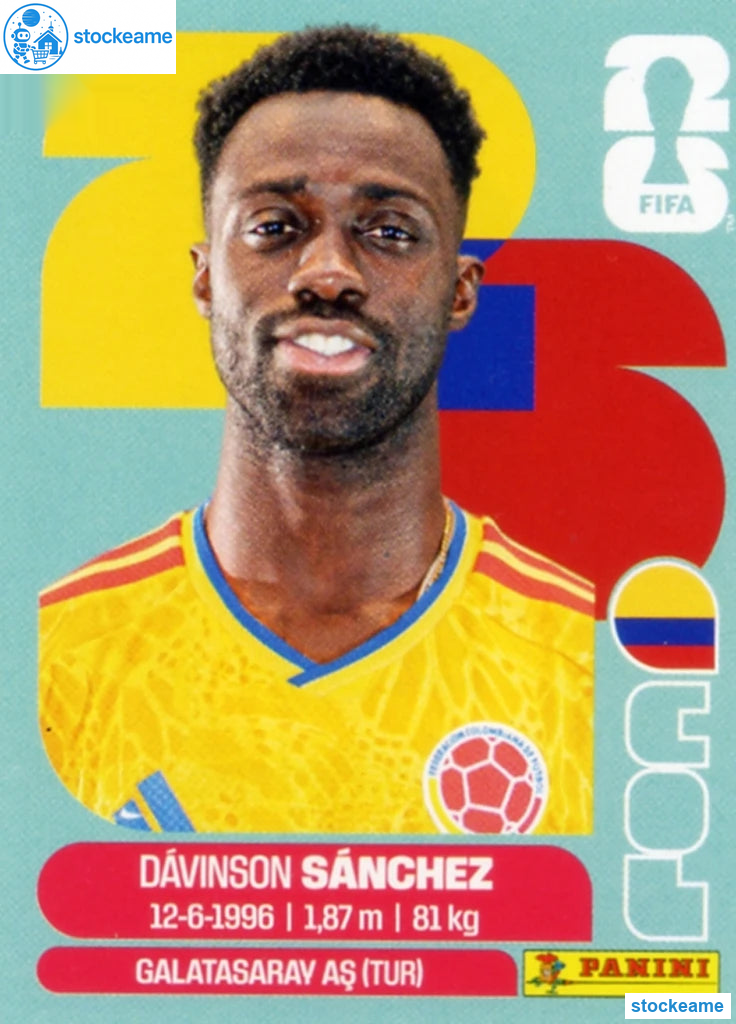 COL004 - Dávinson Sánchez | Colombia | Panini World Cup 2026 Base Sticker - Image 2