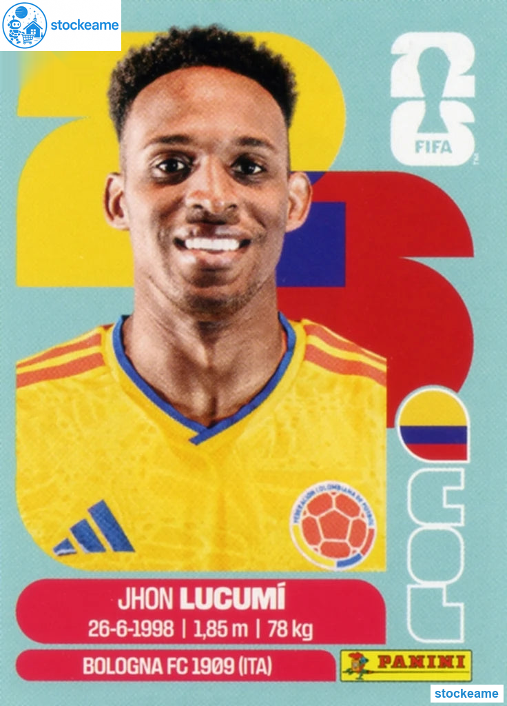 COL008 - Jhon Lucumí | Colombia | Panini World Cup 2026 Base Sticker - Image 2