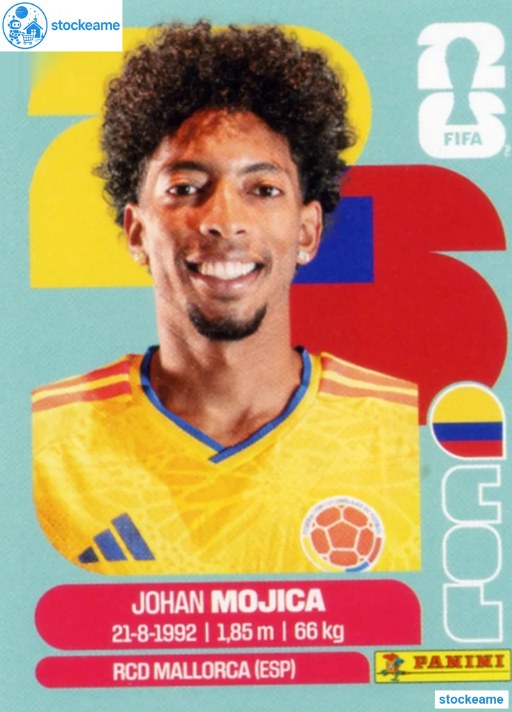 COL007 - Johan Mojica | Colombia | Panini World Cup 2026 Base Sticker - Image 2