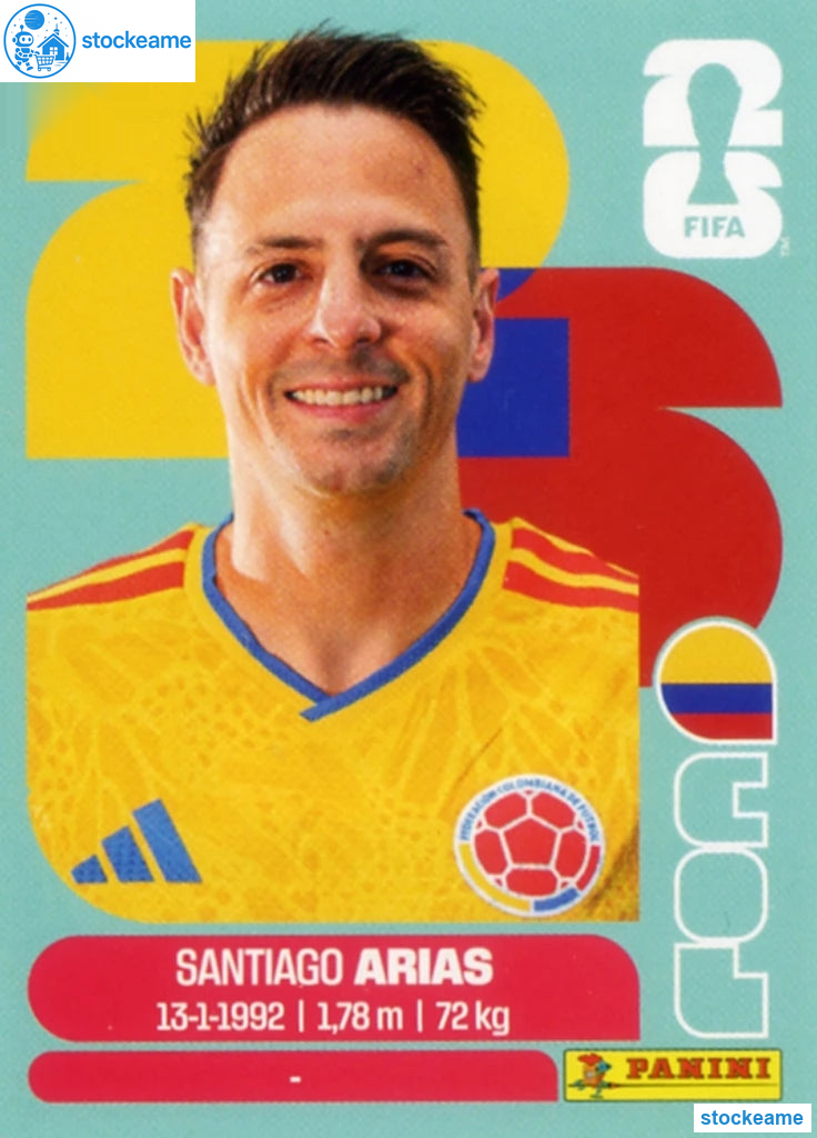 COL009 - Santiago Arias | Colombia | Panini World Cup 2026 Base Sticker - Image 2
