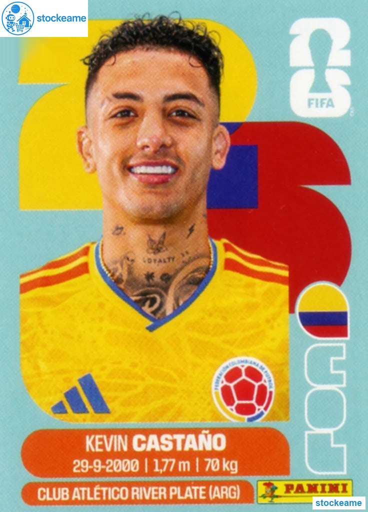 COL011 - Kevin Castaño | Colombia | Panini World Cup 2026 Base Sticker - Image 2