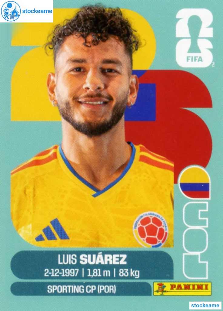 COL019 - Luis Suarez | Colombia | Panini World Cup 2026 Base Sticker - Image 2