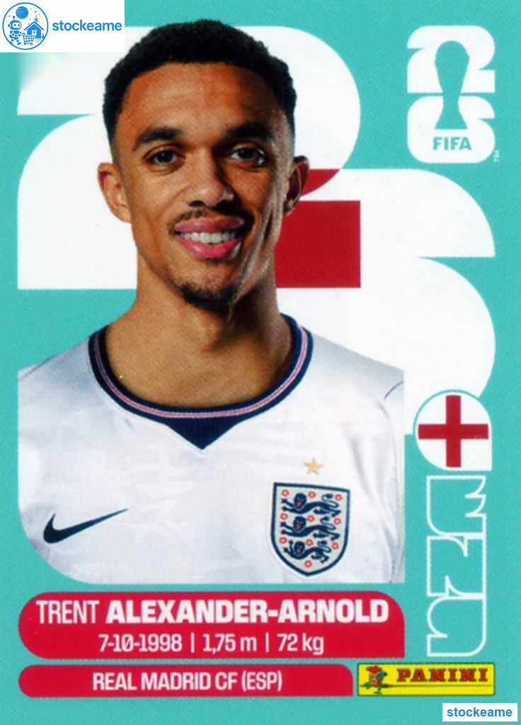 ENG006 - Trent Alexander-Arnold | England | Panini World Cup 2026 Base Sticker - Image 2