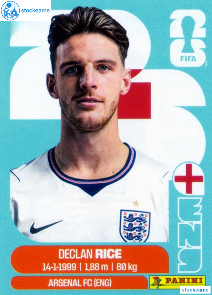 ENG010 - Declan Rice | England | Panini World Cup 2026 Base Sticker - Image 2