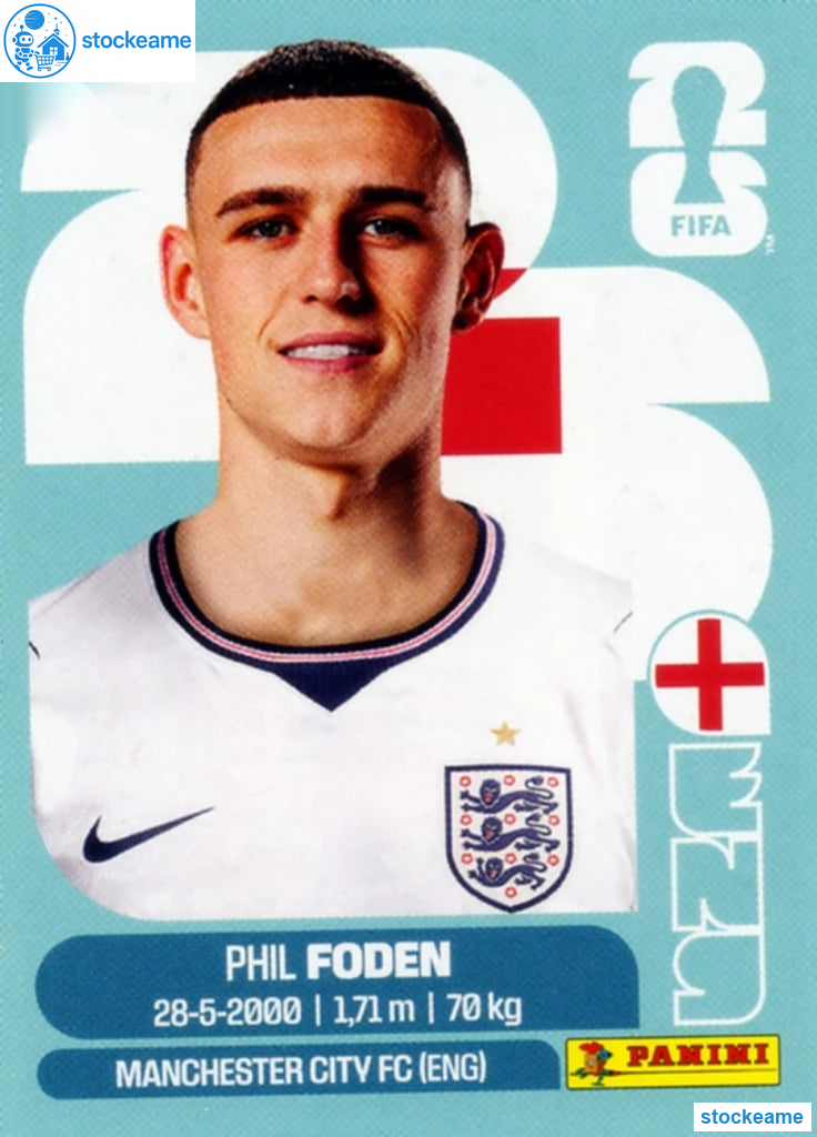 ENG016 - Phil Foden | England | Panini World Cup 2026 Base Sticker - Image 2