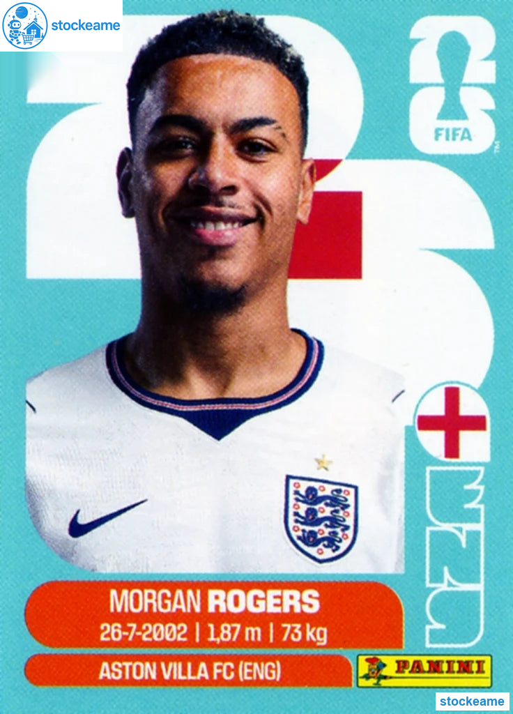 ENG014 - Morgan Rogers | England | Panini World Cup 2026 Base Sticker - Image 2