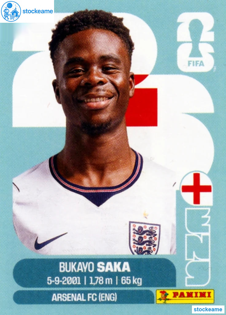 ENG017 - Bukayo Saka | England | Panini World Cup 2026 Base Sticker - Image 2