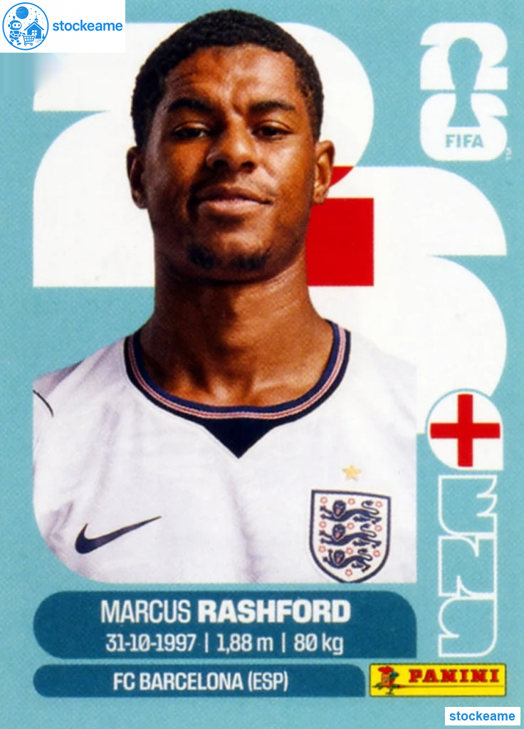 ENG019 - Marcus Rashford | England | Panini World Cup 2026 Base Sticker - Image 2