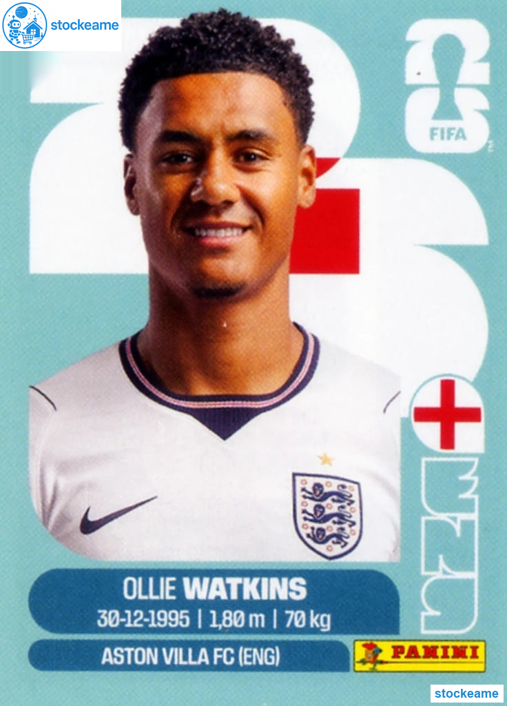 ENG020 - Ollie Watkins | England | Panini World Cup 2026 Base Sticker - Image 2