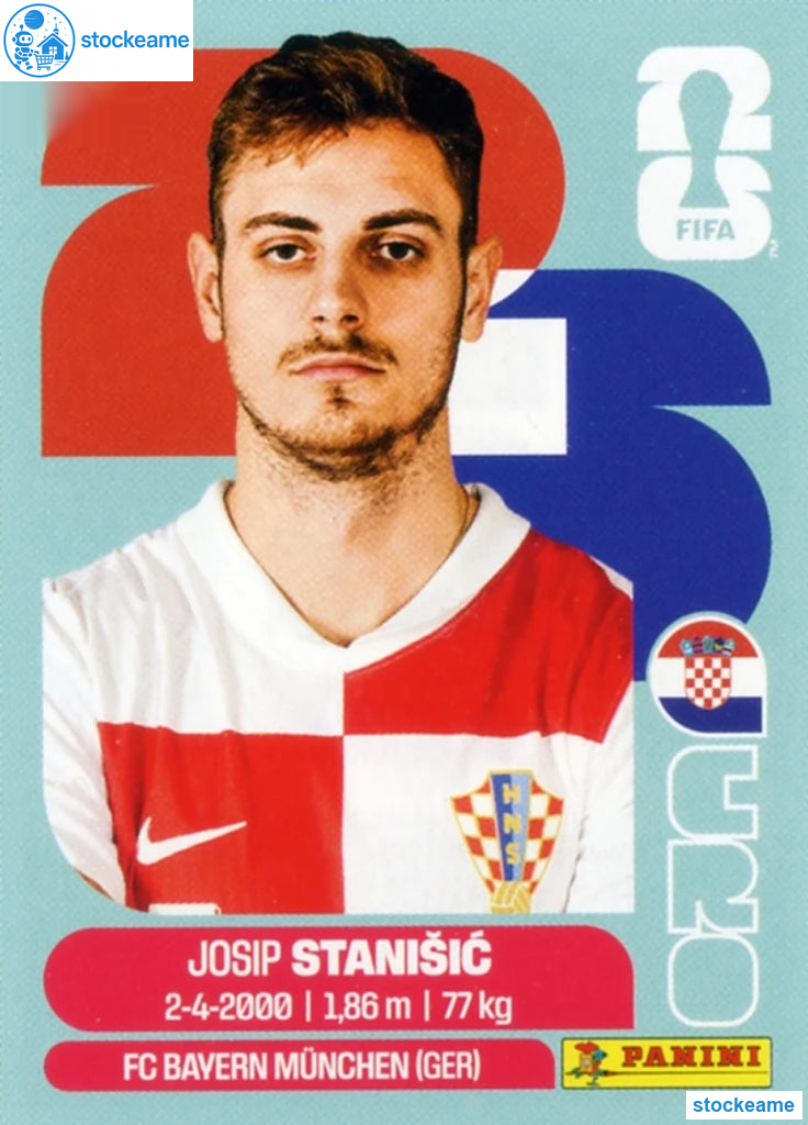 CRO005 - Josip Stanišić | Croatia | Panini World Cup 2026 Base Sticker - Image 2
