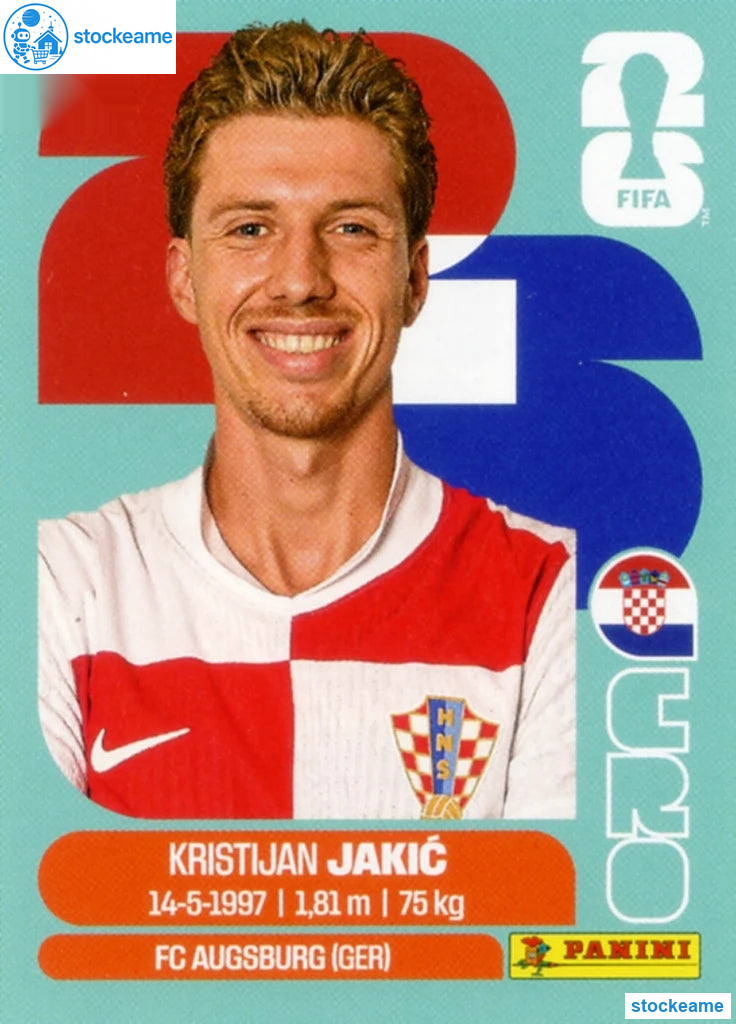 CRO008 - Kristijan Jakic | Croatia | Panini World Cup 2026 Base Sticker - Image 2