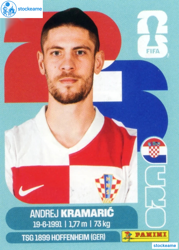 CRO019 - Andrej Kramarić | Croatia | Panini World Cup 2026 Base Sticker - Image 2